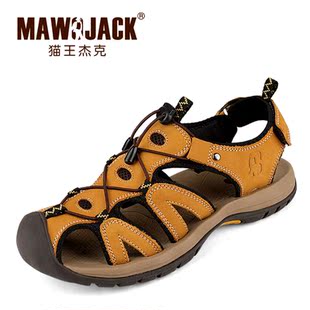  正品 MAWOJACK休闲皮凉鞋 男士沙滩男凉鞋 户外运动登山涉水鞋