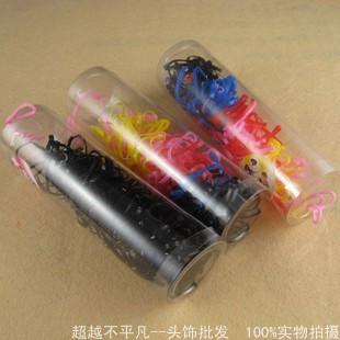  满包邮韩国头饰头绳发绳发圈儿童橡皮筋强拉不断黑彩色小商品批发