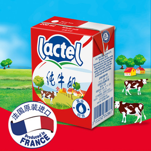  【独家代理-包邮】进口牛奶-兰特Lactel总统全脂小牛奶 200ml*48