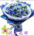 11朵蓝玫瑰蓝色妖姬花束生日情人节广州鲜花店订花鲜花速递全国