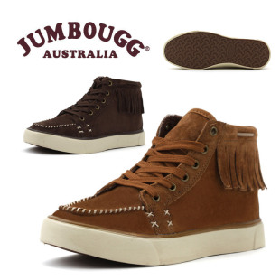  JUMBOUGG/简帛 春秋季新品流苏反绒皮猪皮中帮休闲鞋 高帮板鞋