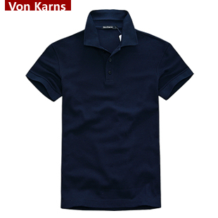  男士短袖POLO衫 夏季新品POLO衫 男式休闲短袖POLO衫 藏青色