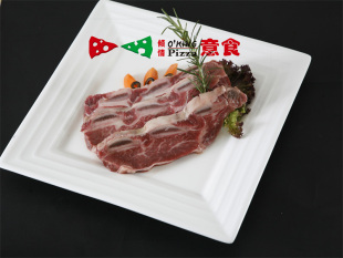  热卖【倾情比萨烘焙坊】西餐原料牛排牛扒雪花牛仔骨200g肉嫩多汁