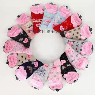  艾依欧女士兔羊毛袜子 羊毛袜 圆点 女袜 加厚保暖羊毛袜子W53