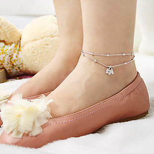  AQ1045 韩版饰品 满钻水晶多层脚链 女 新款