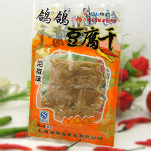  商城授权正品 江西鹰潭特产 鸽鸽豆腐干(泡椒味)68G 香辣爽