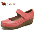 Camel 骆驼 头层牛皮 81153600 2012新款正品单鞋 时尚松糕女鞋