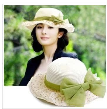 杨幂同款帽子 女 夏天 韩版 草帽 沙滩帽 遮阳帽