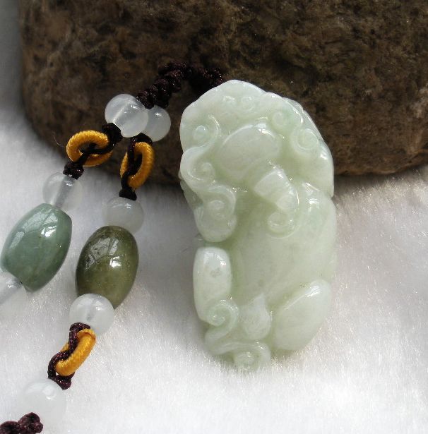 开光翡翠貔貅项坠 招偏财旺财聚财适合炒股打