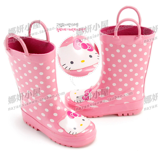  韩国进口/正品/hello kitty 凯蒂猫儿童雨靴/ 现货