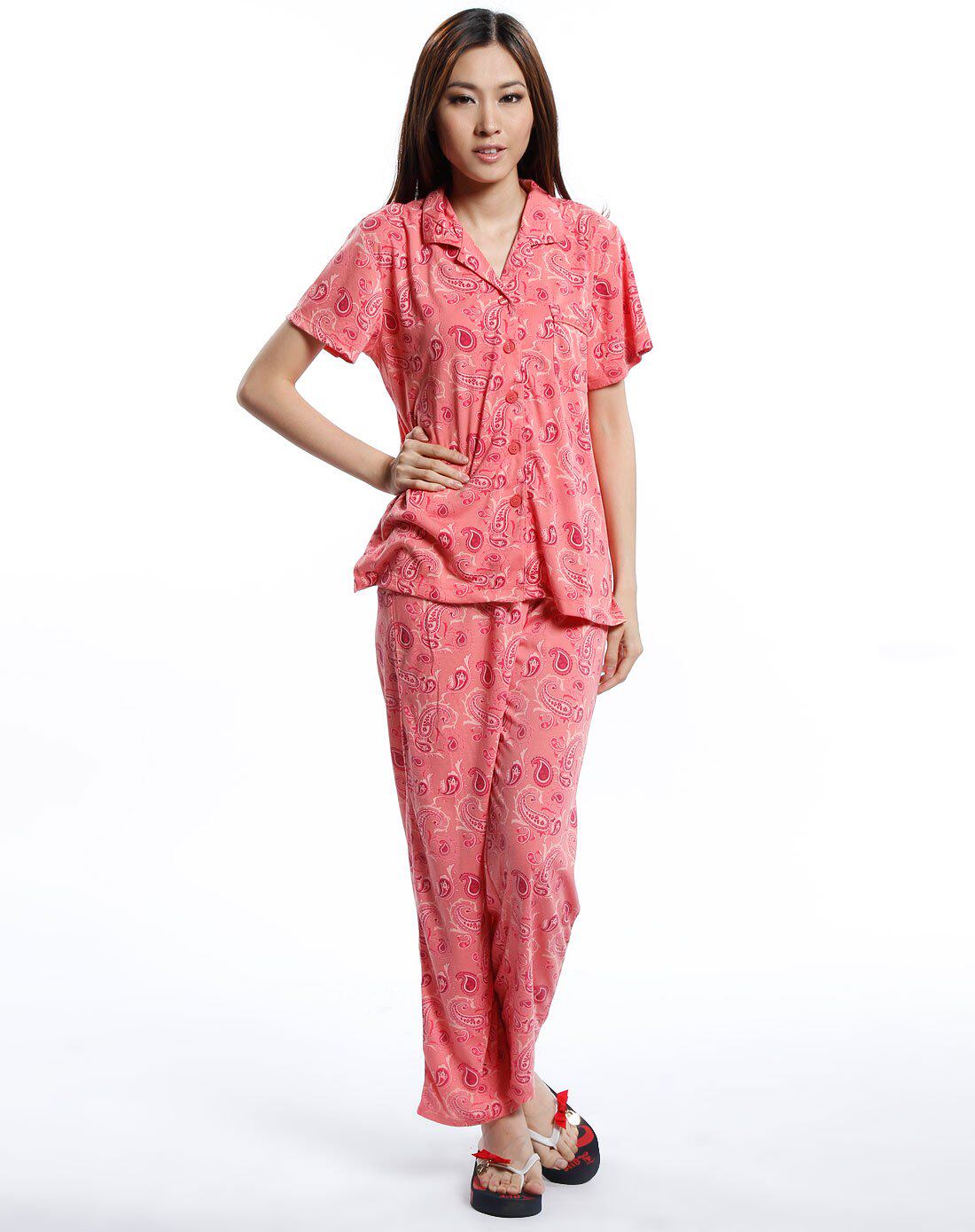 <em>女士睡衣</em>/家居服,夏季新款时尚吊带花朵<em>全棉</em>衣