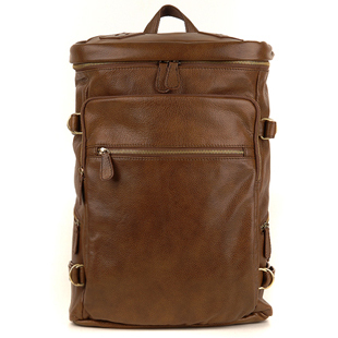  新款休闲时尚男士双肩包韩版男包优质真皮头层牛皮背包真皮包