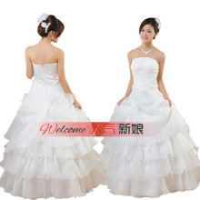 新娘婚纱礼服旗袍/齐地婚纱/做工很好/梦幻国度 A32米白 包退换