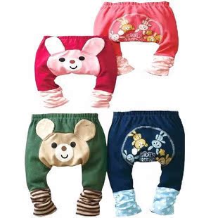  新款春秋款 婴儿童 宝宝 绑腿 收口设计 卡通大PP裤子A313