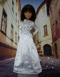 冲冠特价 芭比娃娃可儿丽芙娃娃衣服 白色长裙