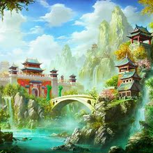 中國風古典建筑場景CG插畫動畫動漫游戲原畫設(shè)定參考合集