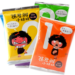  台湾特产 进口零食品 张君雅小妹妹系列 BBQ点心面 五连包110g