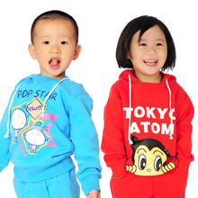 淘金币童装男童女童春装2012儿童套装卫衣运动套装服装衣服抓绒绒