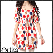 The original price 288 yuan special 168 yuan! New summer round neck to waist big wave short-sleeved shirt SA10421C pre &