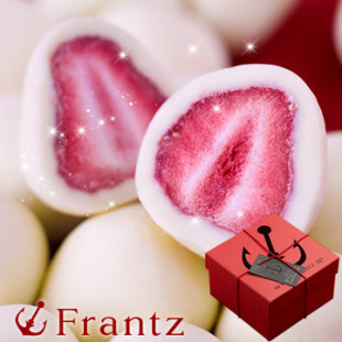日本神户Frantz 草莓巧克力夹心 松露巧克力（白）