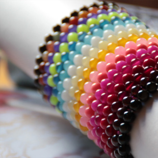  水晶玉石 5mm 女款 混搭 海蓝 粉玉 粉晶 金曜石 糖果色手链