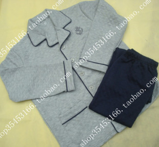 12新 <em>三枪</em>秋冬<em>长袖睡衣</em> 暖棉<em>翻领</em>男家居服套装