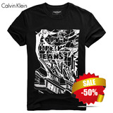 清仓特价 <span class=H>Calvin Klein</span>  专柜正品验货个性涂鸦短袖T恤