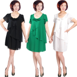 〖拍衣049〗时尚妈妈装中老年服装中年女装2012新款连衣裙夏装 【优惠价:113.84元 最近成交2140笔】