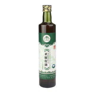  蒙草堂冷冻脱蜡亚麻籽油 冷榨旗舰款500ml 12年10月新货 买一送一