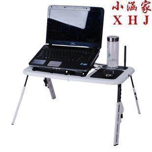 小涵家 塑料带散热器折叠笔记本电脑桌/床上宜家用小书桌子不包邮