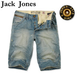 完美舒适 <span class=H>JACK</span> JONES 杰克琼斯 夏季短裤 男式纯棉低腰牛仔中裤