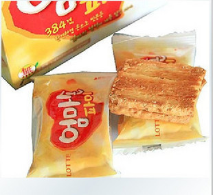  韩国食品 乐天妈妈手派饼干 384层奶香脆薄饼127g