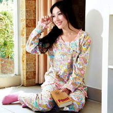 特价雪俐2012春季纯棉睡衣加厚女士长袖可爱睡衣家居服套装万人迷