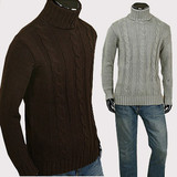 011专柜同步高翻领潮男时尚开衫针织衫<em>毛衣</em>2