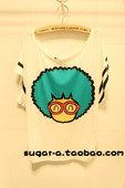 [The mushroom Street] Japanese Cute Friends of the Ala Lei Xiaopen modal cotton Tee