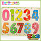 益智环保【智立方】0-9数字认知拼图玩具 木制玩具 <span class=H>幼儿玩具</span>