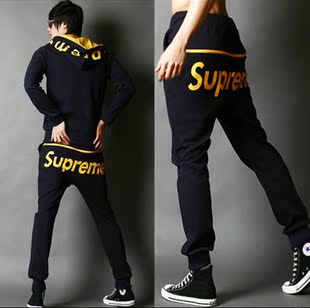  春款班服男士卫衣男韩版休闲运动套装男装修身男生运动服加厚套装