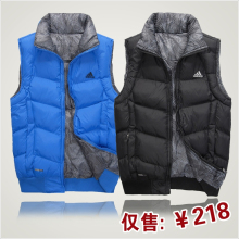 季末返销正品 阿迪达斯运动马甲男款双面穿马甲 H男棉坎肩 adidas
