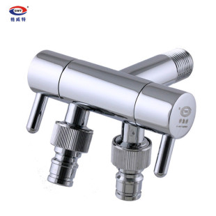 GWEAT washing machine faucet dual purpose brass double faucet-head single cold tap