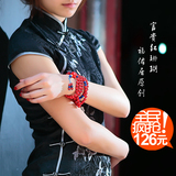 秒杀！本命年 镶青金蜜蜡108颗佛珠天然水晶红珊瑚手链女 保富贵