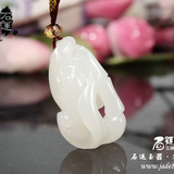 皇冠特价石运玉器如意扬州手工极品和田玉白玉籽料挂件佩件带证书