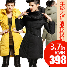 高梵<span class=H>羽绒</span><span class=H>服</span>女装时尚堆堆领韩版修身新款<span class=H>羽绒</span><span class=H>服</span> 女长款DA022