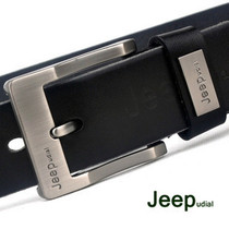 jeep udial正品男式牛皮皮带
