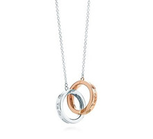 TIFFANY Tiffany regalos de cumpleaños de la moda 1837 N758 Rose collar dicroico doble círculo