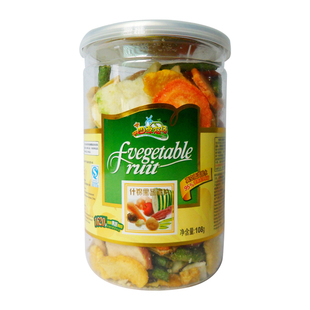  四季农场 什锦果蔬脆片桶装108g 综合蔬果干 果蔬干 果蔬纤维片