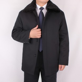 LINEHITON包邮中老年男装冬装棉衣翻领加厚棉衣外套中年男士棉服