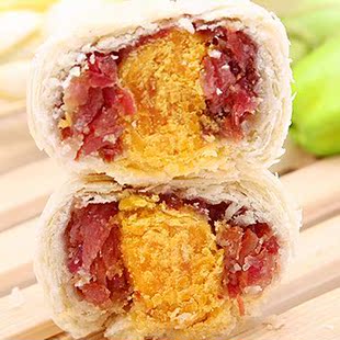  10个包邮云南特产滇味堂白酥皮云腿蛋黄月饼中秋云腿月饼80克肉食