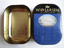 空盒 进口 larsen;拉森classic 蓝色铁盒 可装烟斗丝100克