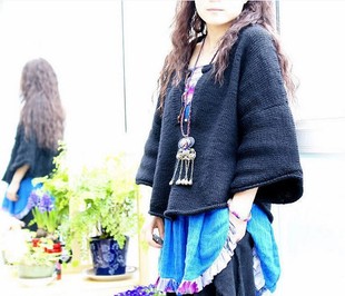 例外风格 手工<em>编织</em>毛衣 圆弧大<em>摆毛衣</em>-淘宝网