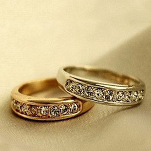  HL07304 呛口小辣椒同款 时尚小巧单圈碎钻戒指 尾戒 新款 2g